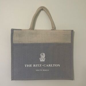 The Ritz-Carlton burlap tote